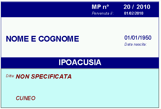 5) Istituzione e numerazione di un fascicolo cartaceo M.P.