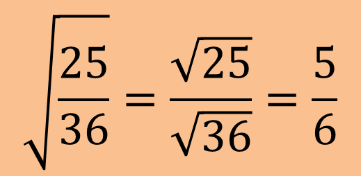 Proprietà delle radici RADICE QUADRATA DEL QUOZIENTE La radice quadrata di una frazione