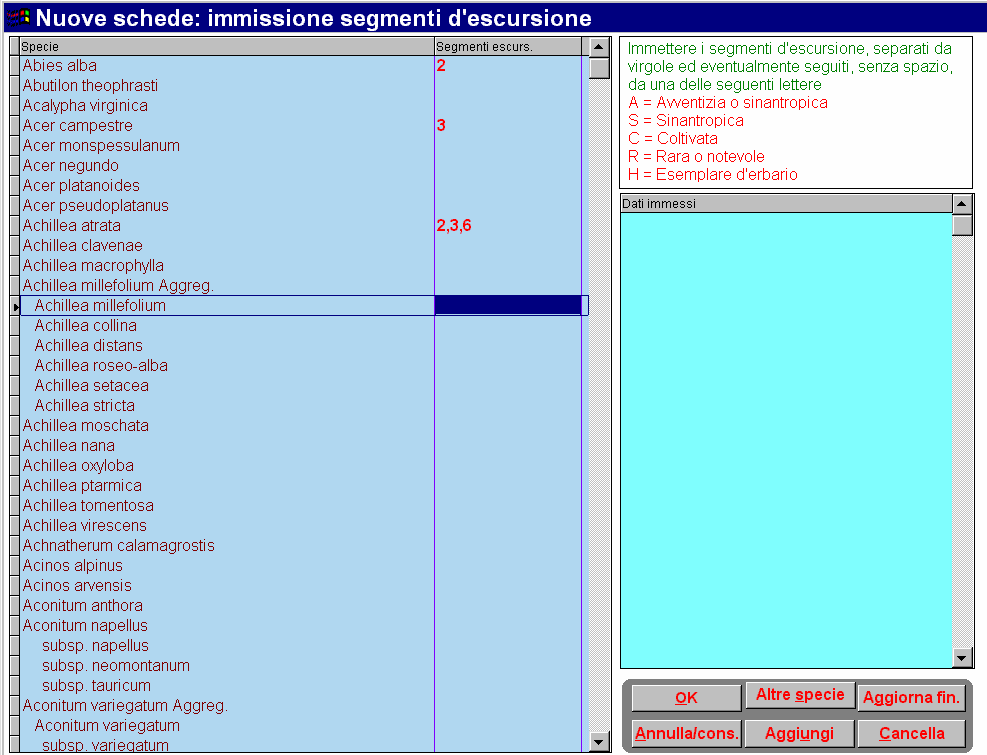 Sistema informatico per la gestione degli archivi (CFT): -