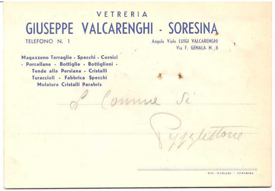 NEGOZI E BOTTEGHE Cartolina postale del 14 luglio 1905 per Sissa,