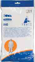 R 29790 TUTA KLEENGUARD S40-CAT 3 TIPO 5/6 La tuta A40, grazie alla particolare tecnologia a pellicola laminata fornisce un eccellente protezione contro parecchi agenti chimici; allo stesso tempo