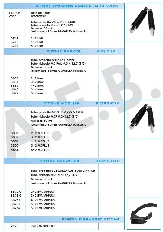 PITONE 13mm PITONE Hypabrew (MDP-Nylon) PITONE AISI 316L PITONE MDPLUS