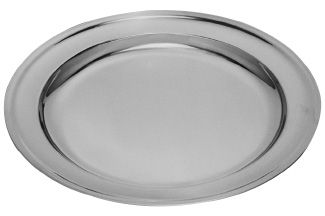 ART. 93 Piatto Tondo con Bordo Inox Circular Plate with Edge - Stainless Steel 0413 25 0414 30 0415 35 0416 40 0417 45 0418 80 ART.