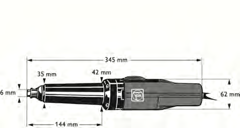 Smerigliatrice diritta da 36 000 giri al minuto MSh 636-1 Smerigliatrice diritta con elevato numero di giri per lavorare in posizioni di difficile accesso.