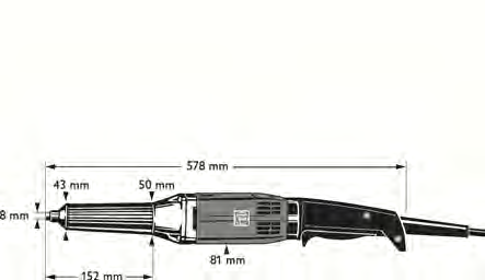 Smerigliatrice diritta da 28 000 giri al minuto MSh 648-1 Potente smerigliatrice diritta per la costruzione di utensili e stampi con medio numero di giri.