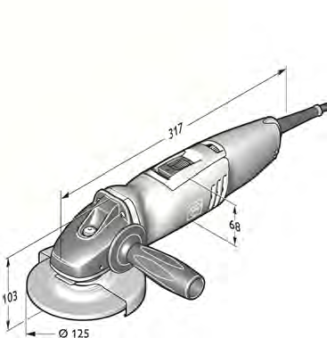 Smerigliatrice angolare compatta Ø 115 mm WSG 10-115 Smerigliatrice angolare compatta e maneggevole, per piccoli lavori di sbavatura e levigatura.