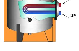 Bollitore solare in acciaio smaltato in CERAMIX con 2 scambiatori estraibili a fascio tubiero (solari) per produzione di ACS BT2 Capacità 1500 5000 litri Trattamento interno CERAMIX Trattamento