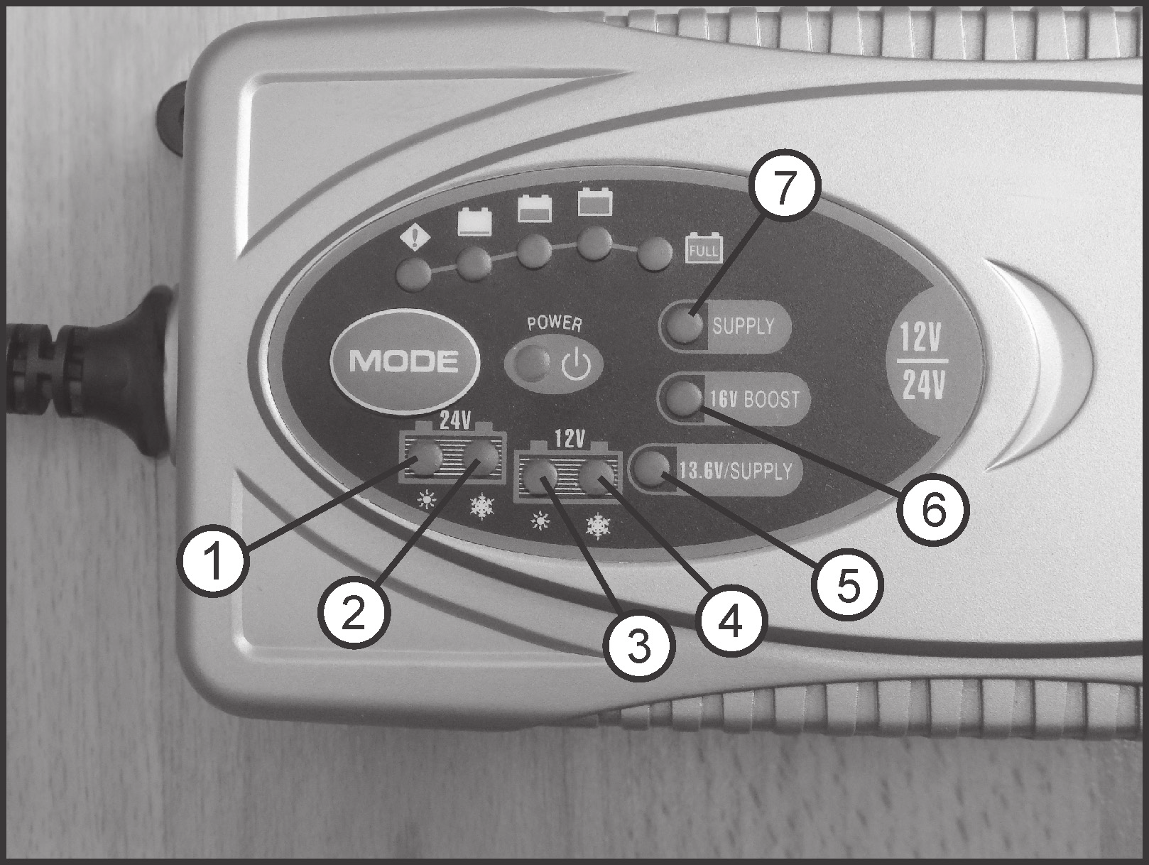 6. Programmi di ricarica Il caricabatterie riconosce automaticamente se si è collegata una batteria da 12 V o 24 V.