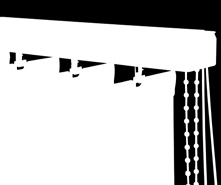 Tenda Verticale Regolazione della luce a 180 Controllo totale dell'entrata di luce grazie alla rotazione delle bande di 180. Dimensioni di fino a 6m di larghezza o 6 m di altezza (superficie max.
