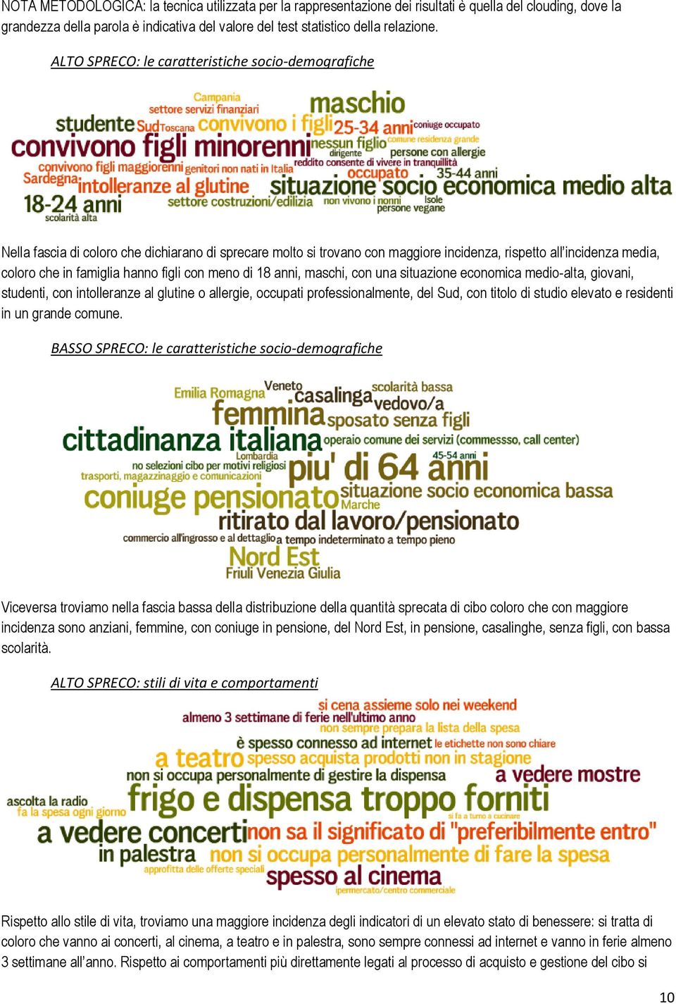 hanno figli con meno di 18 anni, maschi, con una situazione economica medio-alta, giovani, studenti, con intolleranze al glutine o allergie, occupati professionalmente, del Sud, con titolo di studio