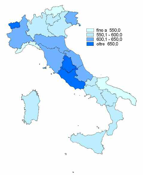 Autovetture per 1. abitanti Ai primi posti in Europa per la presenza di autovetture Il numero di autovetture circolanti ogni 1.