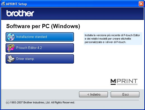 Stampa di dati da un computer con sistema operativo Windows 3 Fare clic sul pulsante in alto (Software PC (Windows)).