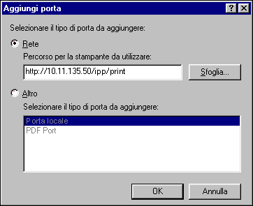 1-14 Installazione del software utente su computer Windows PER CONFIGURARE LA STAMPA IPP CON WINDOWS 9X/ME 1. Fare clic su Avvio (o Start), selezionare Impostazioni e quindi Stampanti. 2.