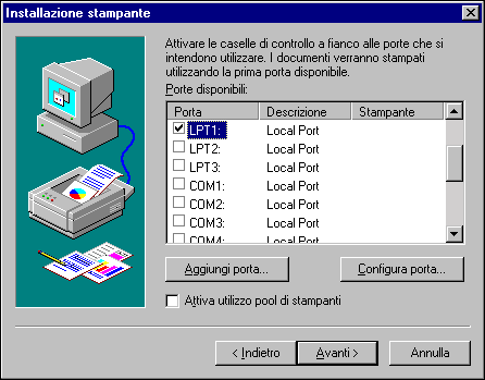 1-16 Installazione del software utente su computer Windows PER INSTALLARE IL DRIVER DI STAMPA POSTSCRIPT PER WINDOWS NT 4.0 1.