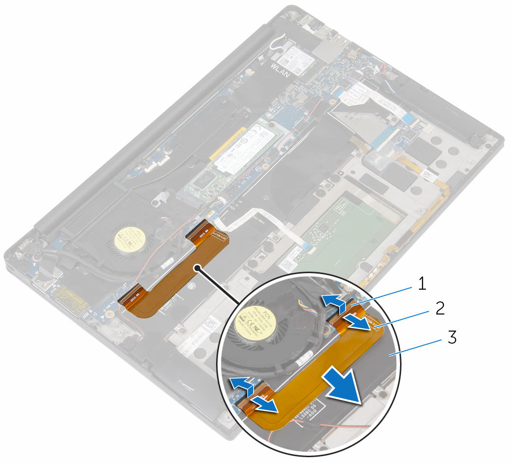 2 Prendere nota dell'instradamento del cavo della scheda di I/O.