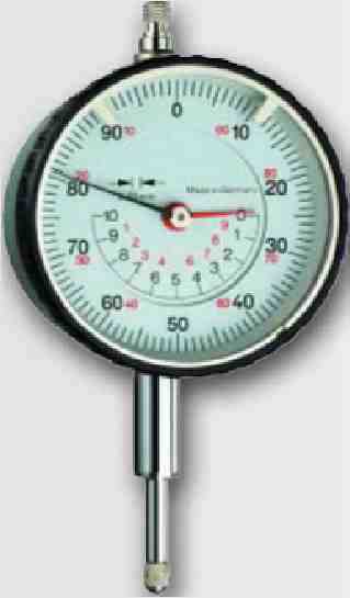 Alesametri e comparatori / Bore gauges and dial indicators Art. 308 Comparatore antiurto con corsa antioraria con meccanismi di trasmissione di nuova tecnologia.