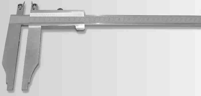 Art. 40 Calibri a corsoio / Vernier calipers Calibro in acciaio inox temprato con corsoio monoblocco. Lettura della scala cromata.