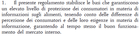 Obiettivi Protezione consumatori dei Assicurare