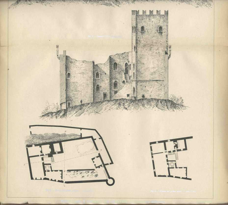 Fig. 2. Sezione C D scala 1 : 200. Fig. 3. Pianta del piano terreno Scala 1 : 500. Fig. 4.