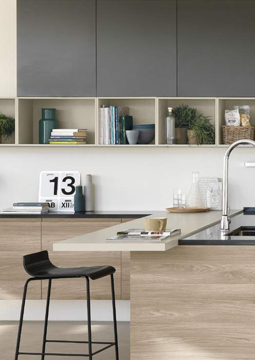 Cucine con penisola grande: per separare, contenere, pranzare La cucina con penisola è uno dei modelli più scenografici e decorativi, rappresenta la soluzione ideale in un open space per separare e,