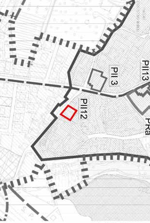Scheda PII 12 Localizzazione L area in oggetto si trova all interno del centro storico comunale. Affaccia su via Fornaci; confina con altri edifici del nucleo storico.