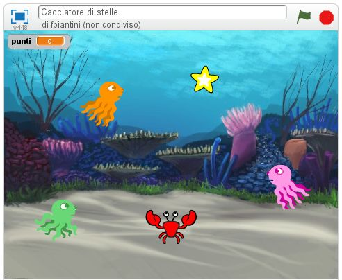 Il primo tutorial: Cacciatore di stelle Scopo del gioco: collezionare quante più stelle dorate possibile usando