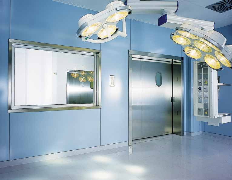 Complementi pareti tecniche e di sala operatoria Modular panels and operating theatres complements Pannelli ispezionabili di ripresa aria I pannelli possono essere adattati a qualsiasi tipo di