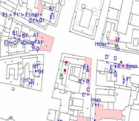 Fig 6: Esempio di mappa verticale lungo una delle le principali direzioni di puntamento di un impianto di telefonia cellulare Sezione verticale a 271 N 52,0 m 0 Fig.