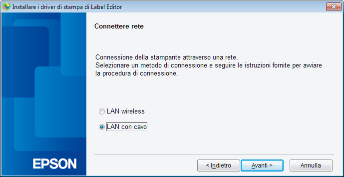 Impostazioni di connessione per il collegamento a un computer 8. Selezionare [Assegnazione automatica dell'indirizzo IP].