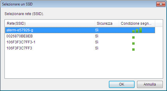 Verifica/modifica delle impostazioni di rete della stampante Per verificare/modificare le impostazioni della modalità Infrastruttura Schermata visualizzata quando si seleziona [Rete]