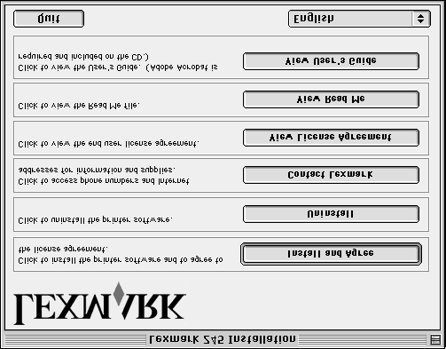 Mac OS dalla versione 8.6 alla 9.2 1 Uscire da tutte le applicazioni non in uso. 2 Inserire il CD del software della stampante.