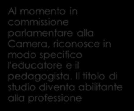 Legge 4/2013 - Generalista Pdl 2656 Specifica/abilitante Quali leggi per la libera professione?