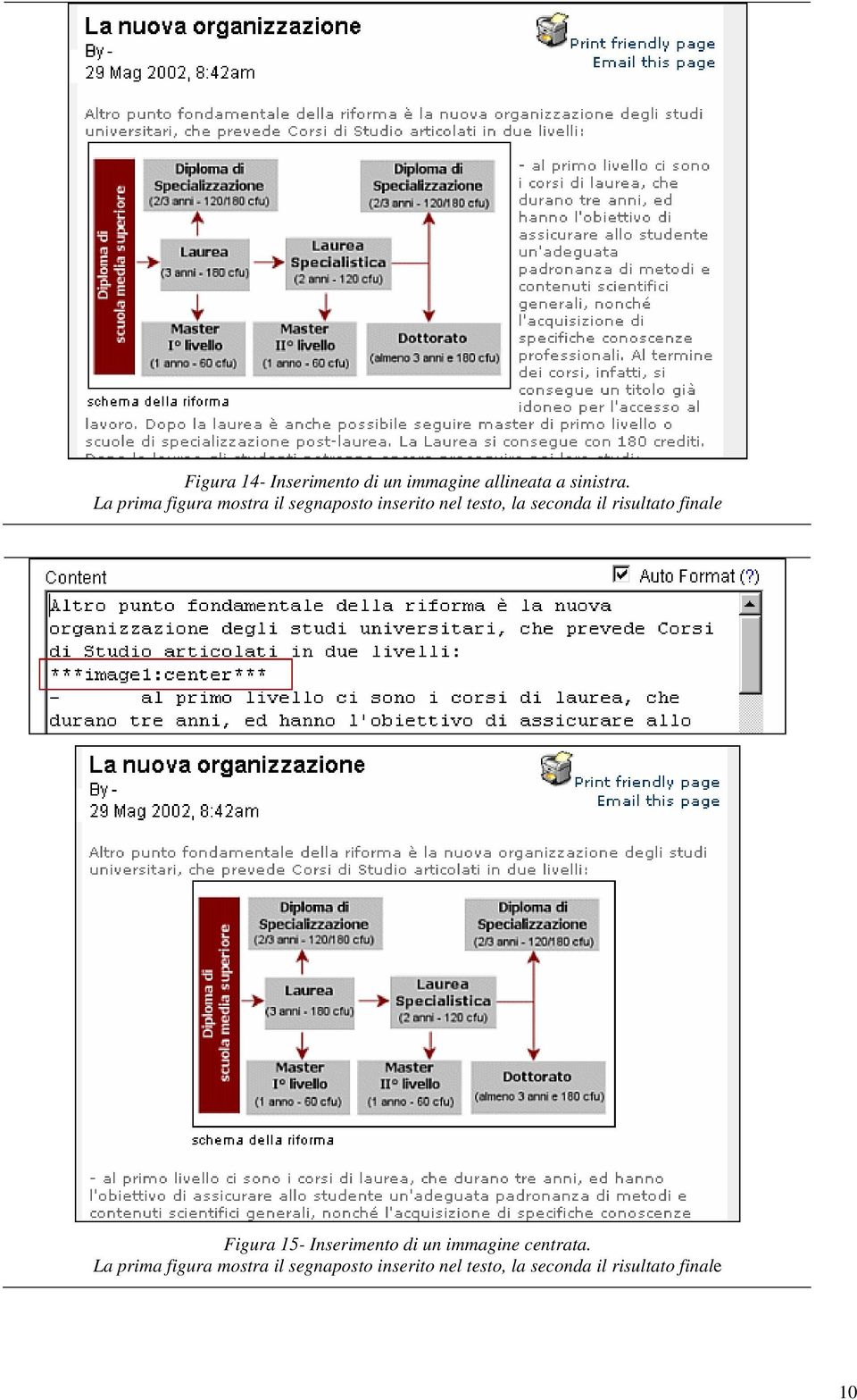 risultato finale Figura 15- Inserimento di un immagine centrata.