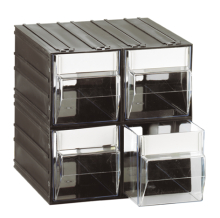 cassettiere mobil plastic "T/L" composte da 6 cassetti color trasparente, con 12