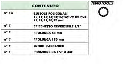 Cricco reversibile 72d-1/2 Q. 12,5 La particolare forma ergonomica consente l utilizzo anche nei posti ristretti e i 72 denti consentono un angolo di manovra di solo 5.