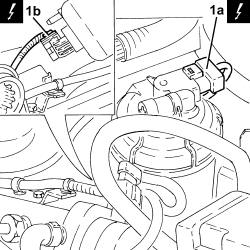 combustibile. 3. Scollegare l'innesto rapido della tubazione di ritorno 4. Disimpegnare le tubazioni combustibile dai fissaggi sul supporto filtro combustibile. 1.