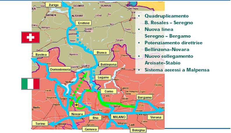 Nodo di Novara Il progetto per il nuovo assetto ferroviario del nodo di Novara mira sia ad alleggerire il traffico ferroviario, in particolare merci, in zone residenziali con contestuale