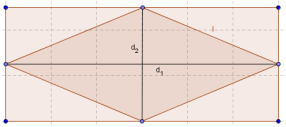 Geometria Equivalenza e misura delle aree Rombo. Esercizi risolti. - 4 Un rombo ha le due diagonali che misurano rispettivamente 12,2 m e 7,6 m e il lato obliquo di 7,2 m.