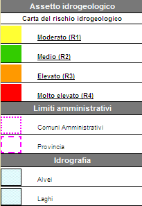 Carta del rischio idrogeologico PGUAP Scala a vista http://www.