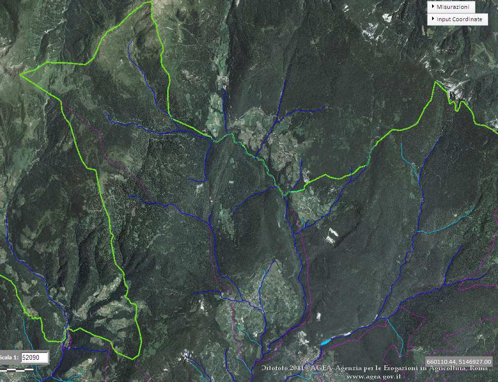 TAVOLA-SCHEDA IG 1 VERSIONE FEBBRAIO 2016 - Cartografia di base SIAT con reticolo idrografico Scala a vista