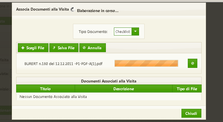 C Scegliere il file da caricare e cliccare Apri : C D Cliccare il pulsante Salva file oppure l icona