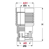 QUICK-SYSTEM RACCORDI RACCORDI IN PLASTICA RIDUTTORI IP 68/IP 69K Materiale: corpo in poliaide 6, guarnizione interna in TPE. Colore: nero.