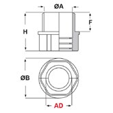 QUICK-SYSTEM RACCORDI RACCORDI IN PLASTICA DUO IP 50 Materiale: poliaide 6 modificato. Colore: nero.