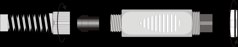 5. aprire i due gusci del modulo: al suo interno è alloggiato il circuito stampato al quale si dovrà collegare la sonda.