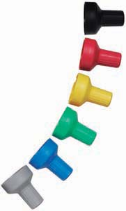 Frizioni colorate / Cappucci colorati per micrometri per esterni Frizioni e cappucci colorati utili per identificare li intervalli di taratura deli strumenti.