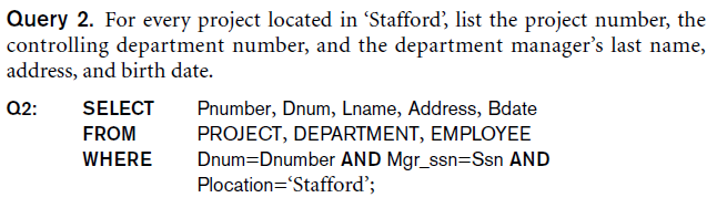 Risultato Interrogazione 1 35 Interrogazione 2 36 Per ogni progetto con sede a Stafford elencare il numero del progetto,