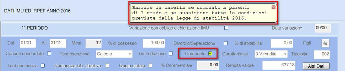 Nel caso la tipologia interessata non sia presente è necessario caricarla prima dalla scelta 29.13.1 Tipologie Immobili 7. Calcolo IMU immobili locati a canone concordato 29. Immobili 01.