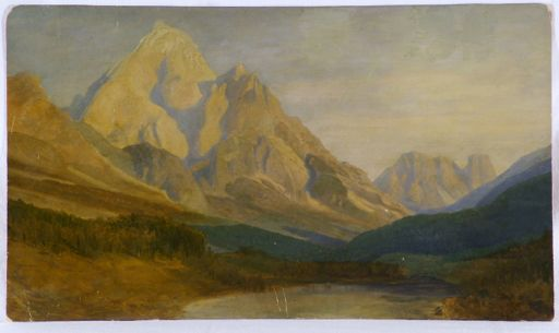 Fig. XLIII: A Cortina d Ampezzo - Zuel, 1851, cm 31x53, olio su cartoncino, collezione Salviati, Roma. Fig.