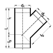 DERIVAZIONE 45 DERIVAZIONI CODICE Ø d1/ø d2 L I1/I2 I3 CONF.