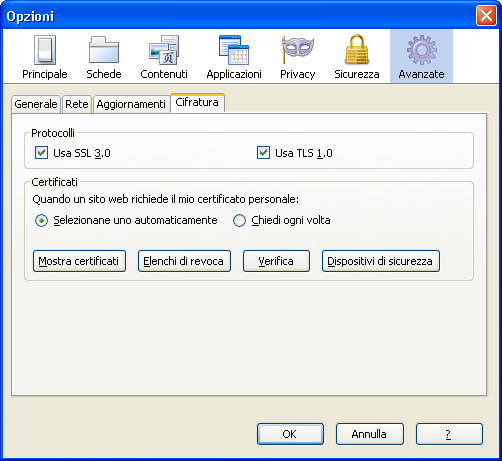 Note sul Dispositivo USB (36) Verifica certificati (5)